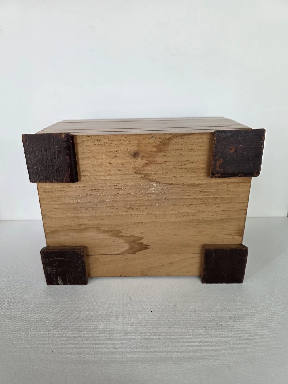 Vintage Wooden Jewelry Box Organizer - Natural Brown